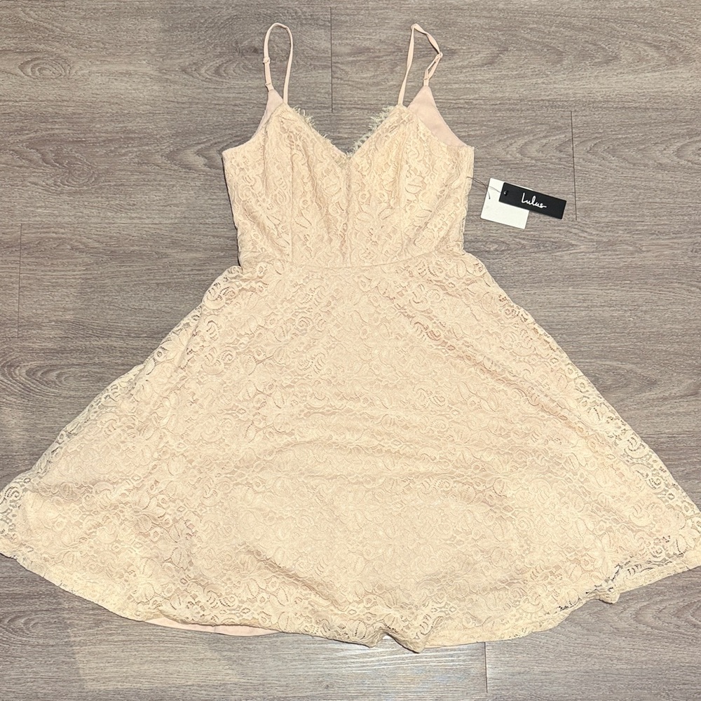 Lulus Blush Pink Lace Dress